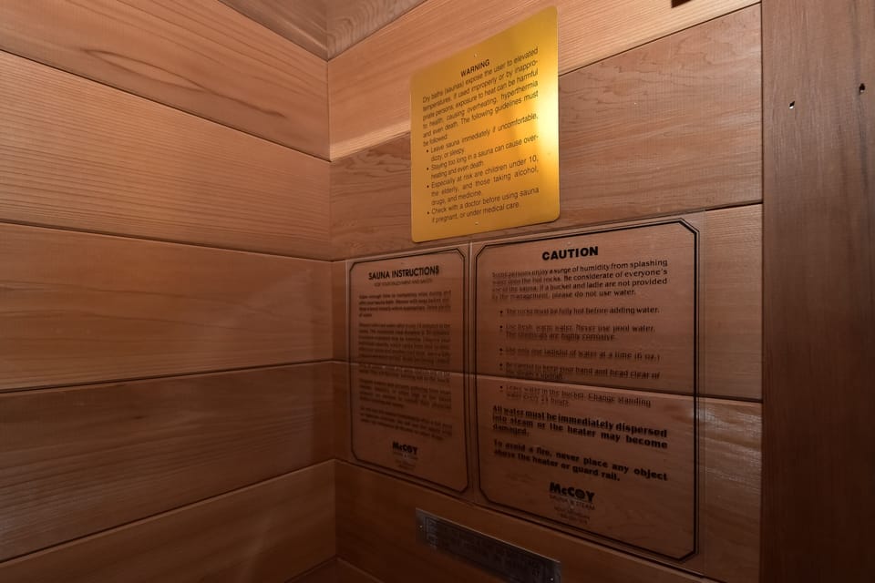 Griffins Getaway- Carriage House Sauna Instructions