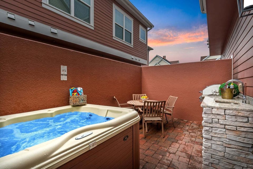 Relax in your private hot tub after a long day at the parks!
