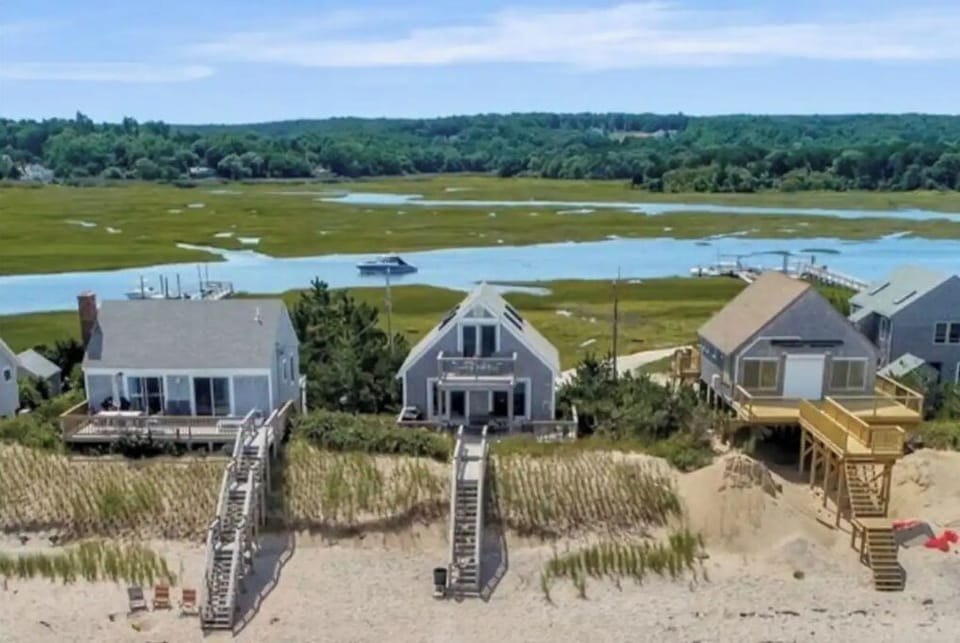 Our house is the middle one in this picture.