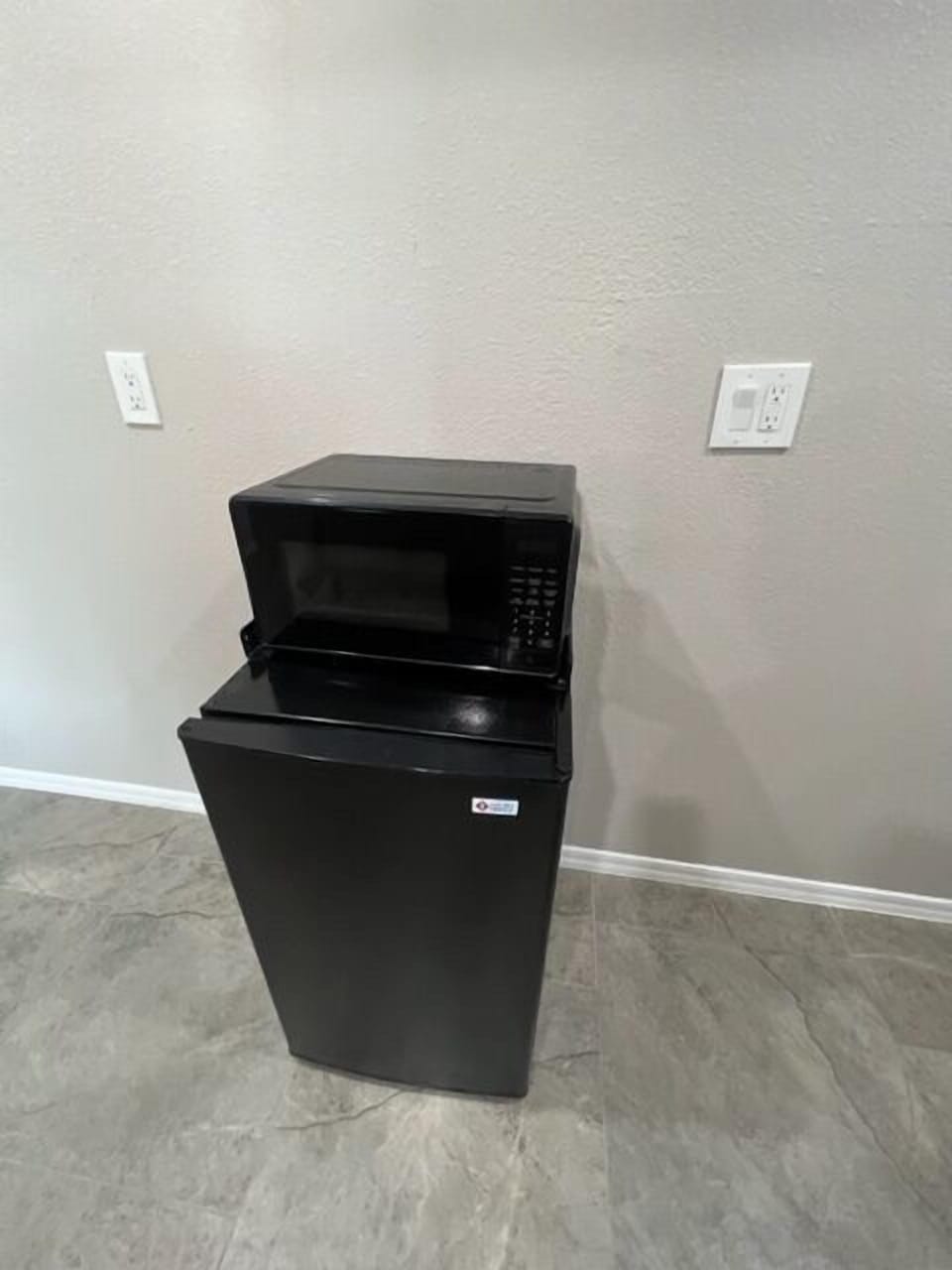 Mini frig and microwave