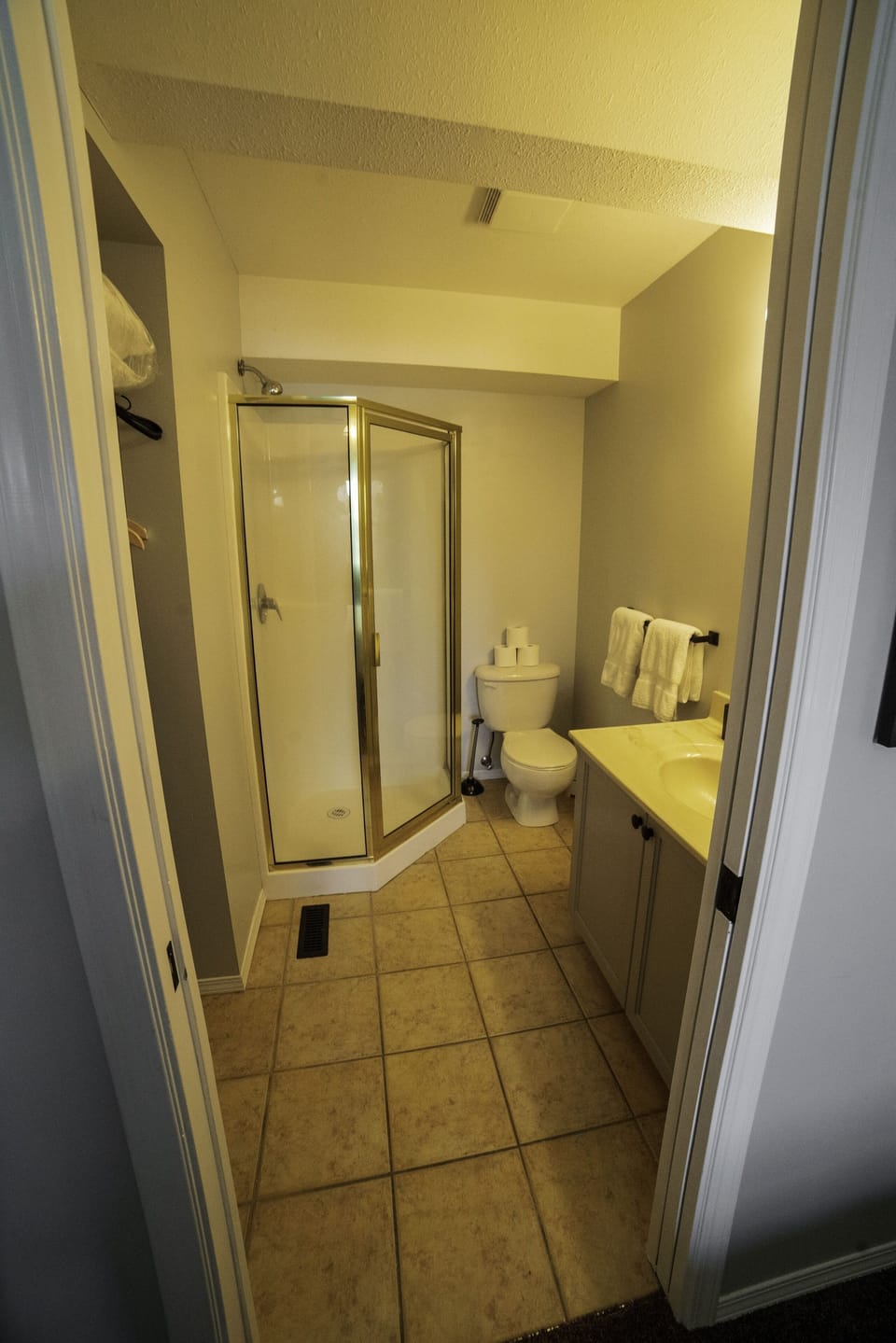 Ensuite Bathroom. Excellent pressure shower, private entrance from bedroom 2.
