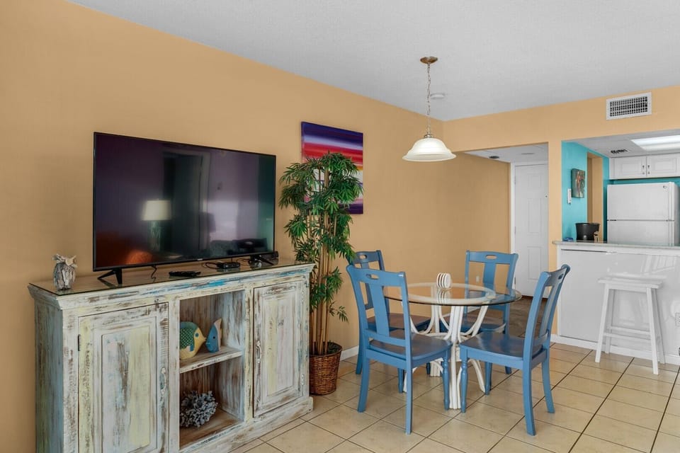 Living room and dining area
