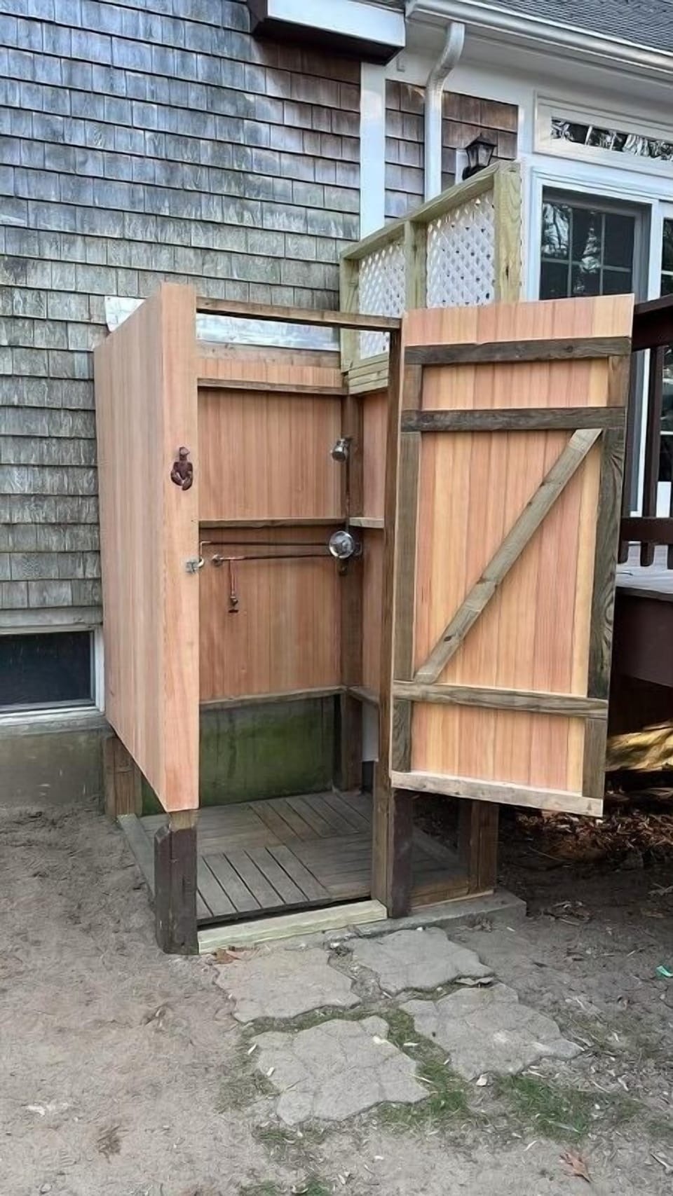 Brand new outdoor shower