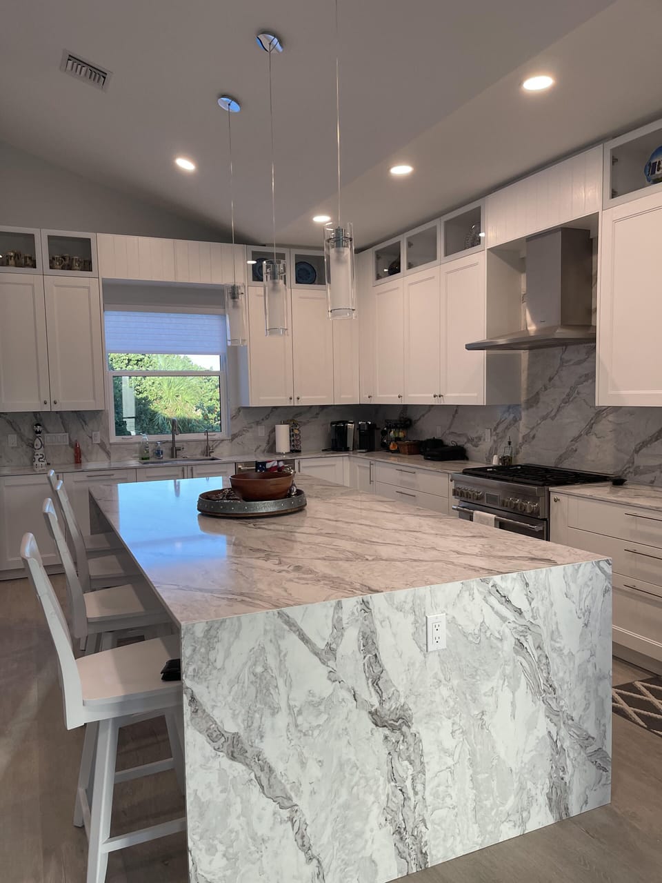 High end kitchen with 10 foot island