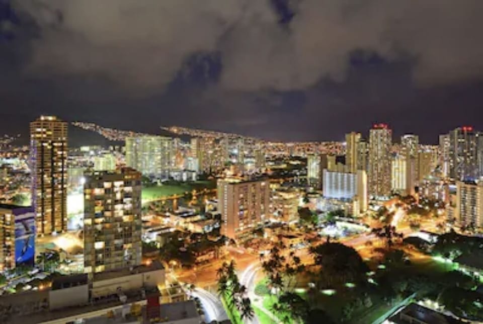 Waikiki view at night