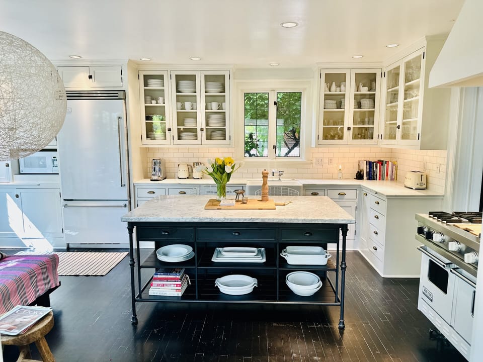 KITCHEN 
Viking Stove, Viking Refrigerator,Kitchen Island and Daybed