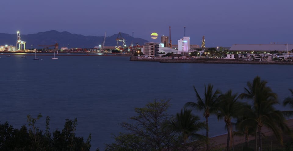 Full moon rising over the Port.