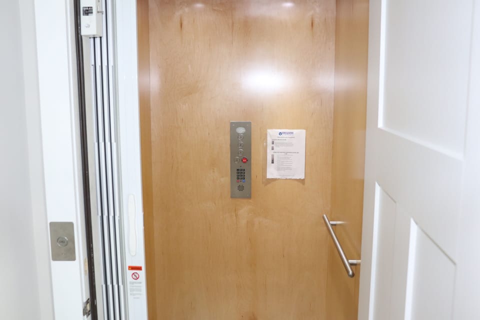 Elevator reaches all floors of the house