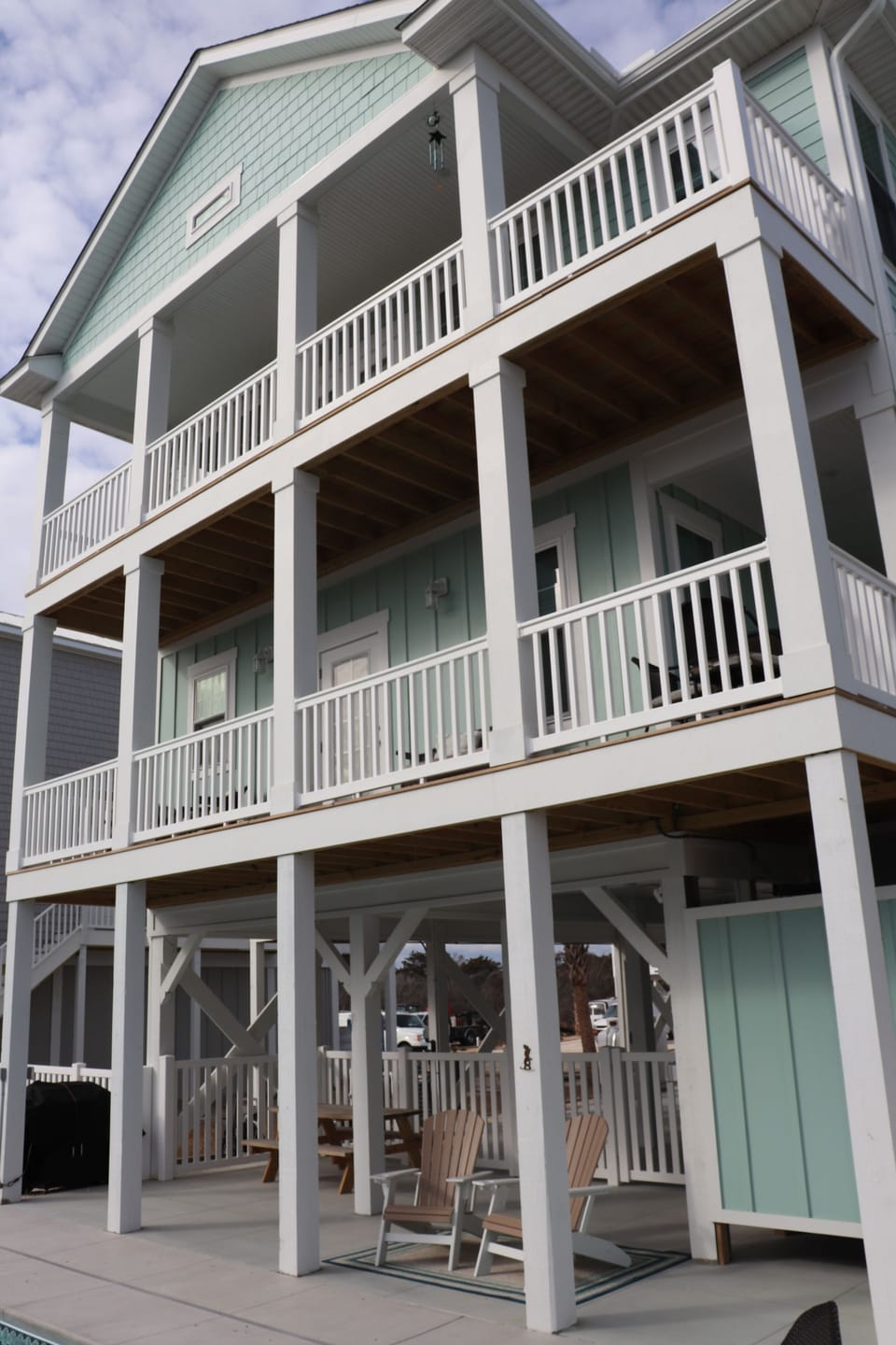 Lots of porches to sit, relax, and view the ocean