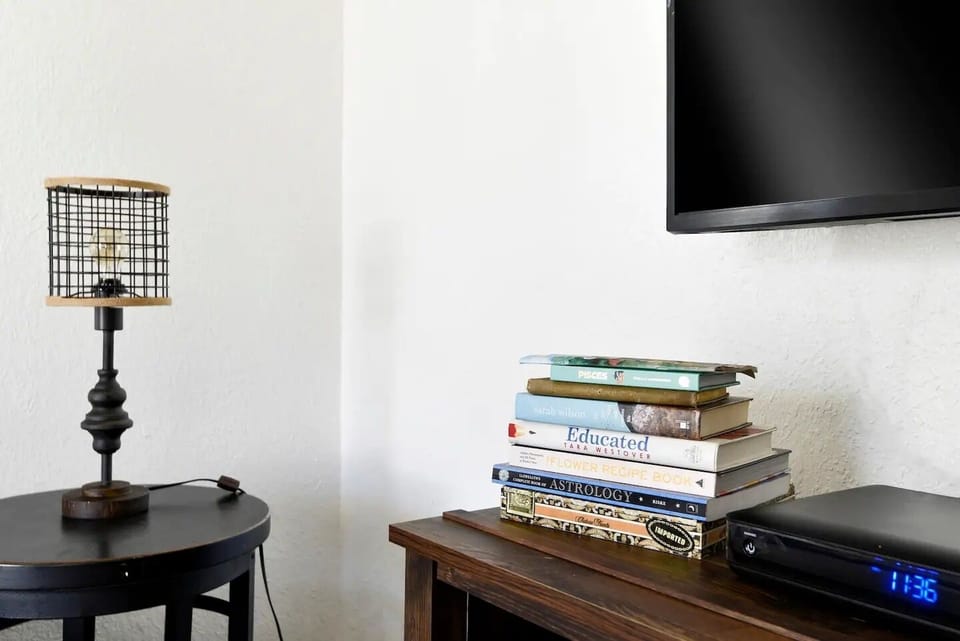 Living Room with some books. 