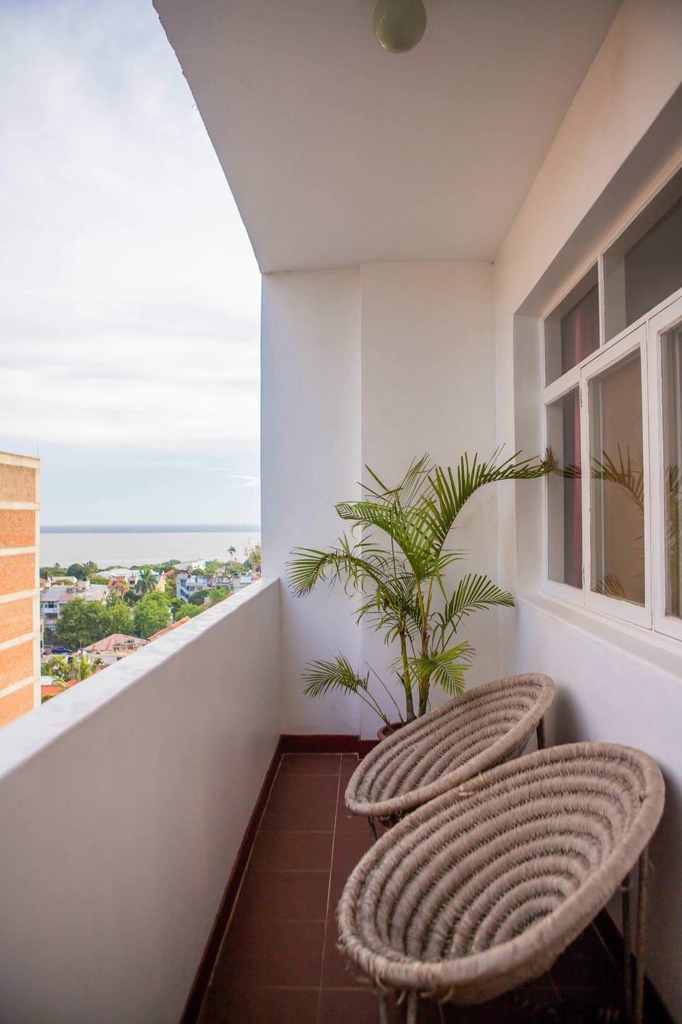 Balcony with partial sea view