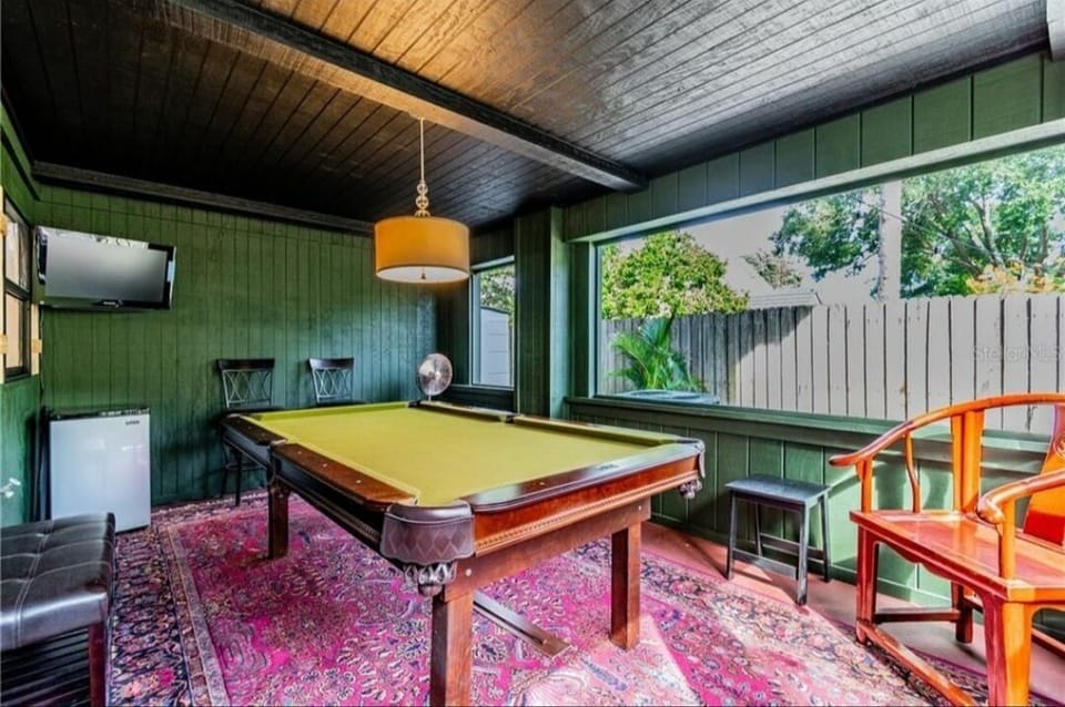 Florida Room with Pool Table