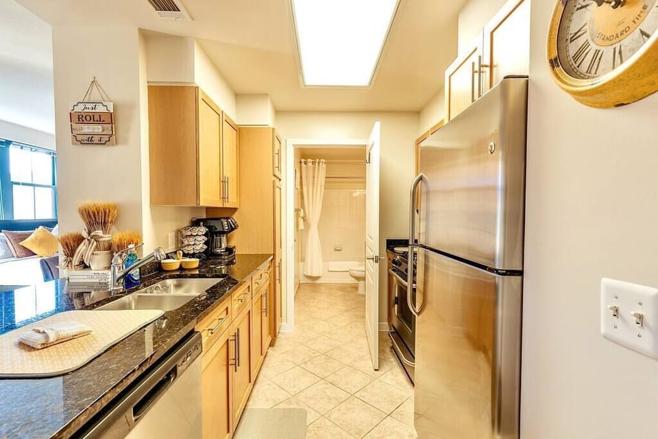 Cuisine cooking in a fully loaded kitchen.