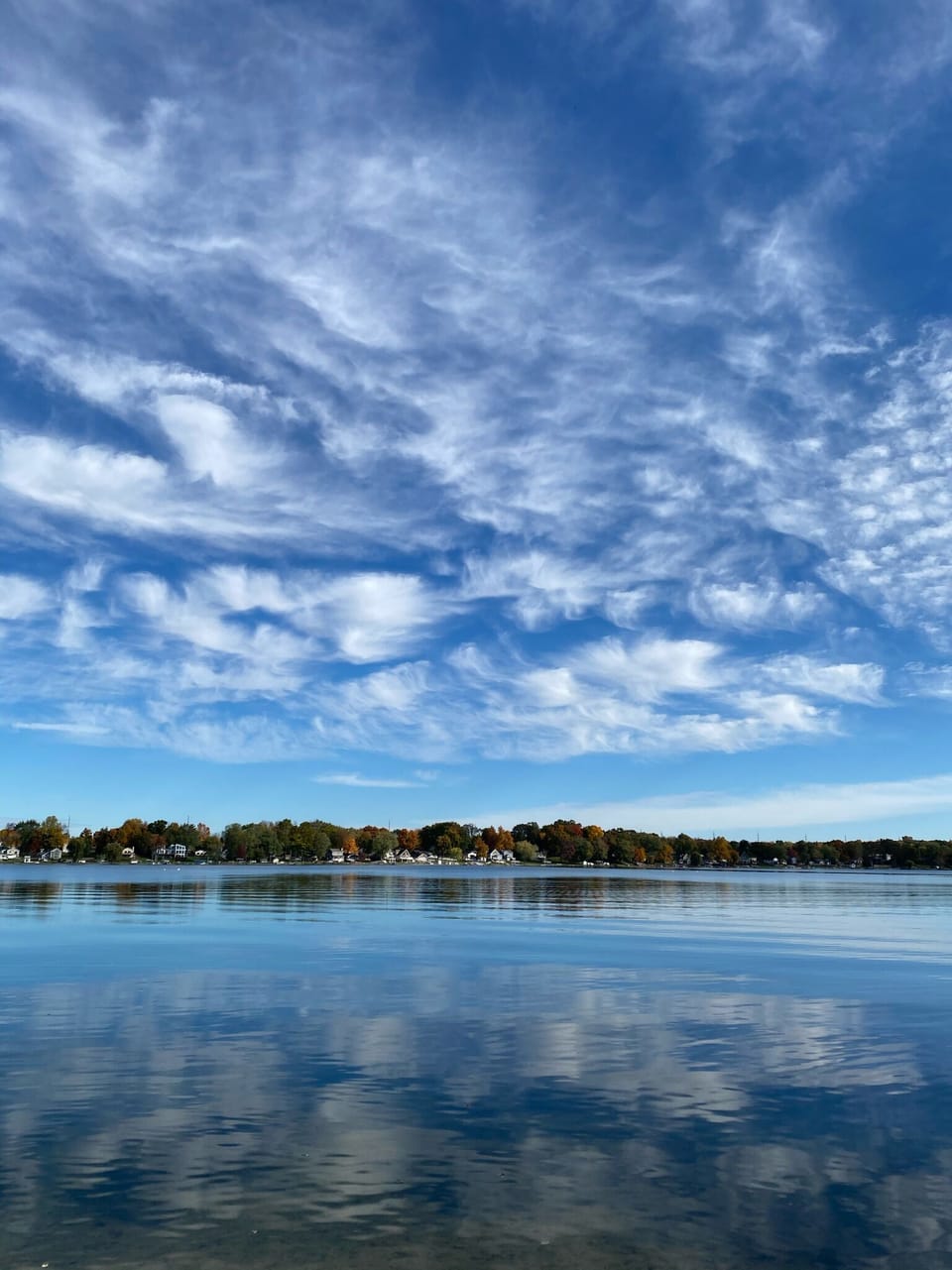 Morning view from the lake pier view