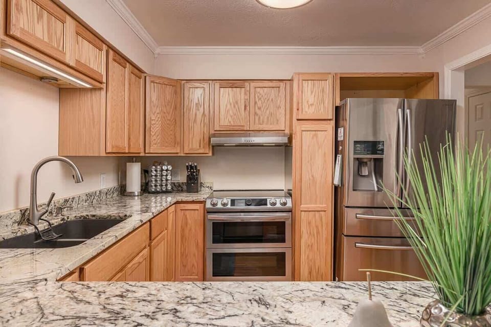 Kitchen is well stocked with everything you need