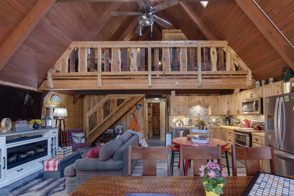 Amazing Woodwork in Remodeled Cabin