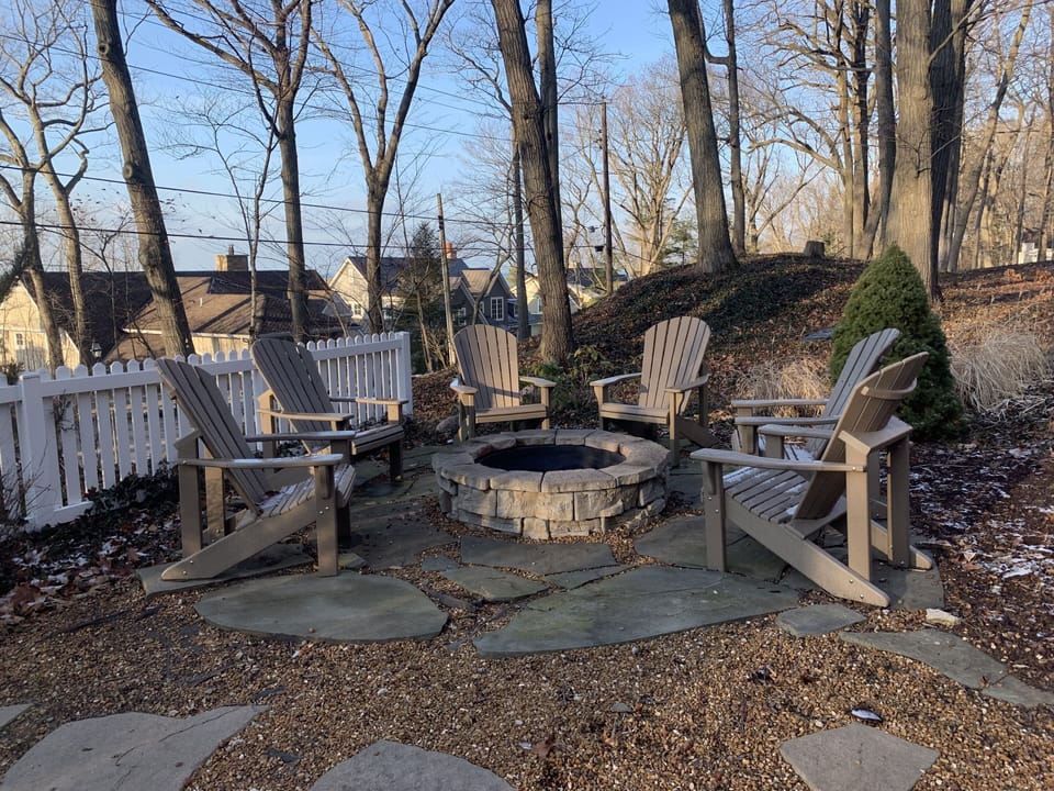 Fire Pit off front stone terrace