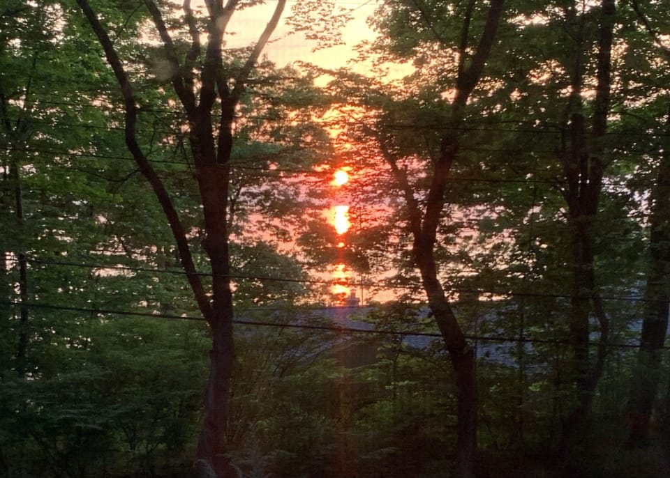 Sunset view from front porch