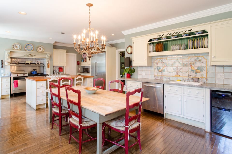 a large country kitchen