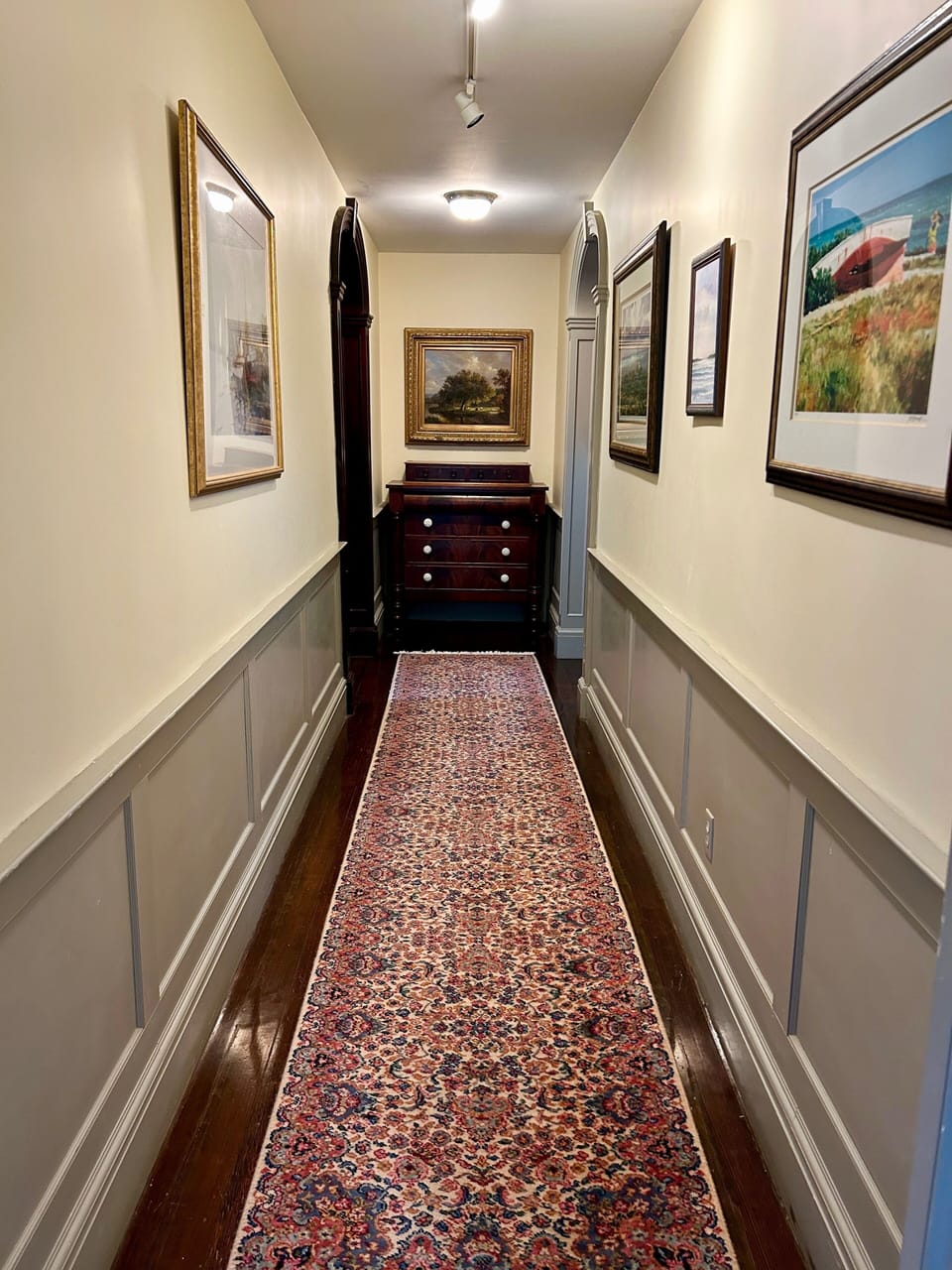 Hallway to "His" and Her" Bathrooms