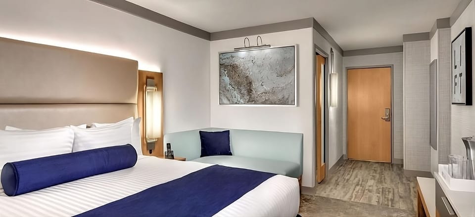 Stretch out comfortably with roomy walkways and cozy seating nearby.