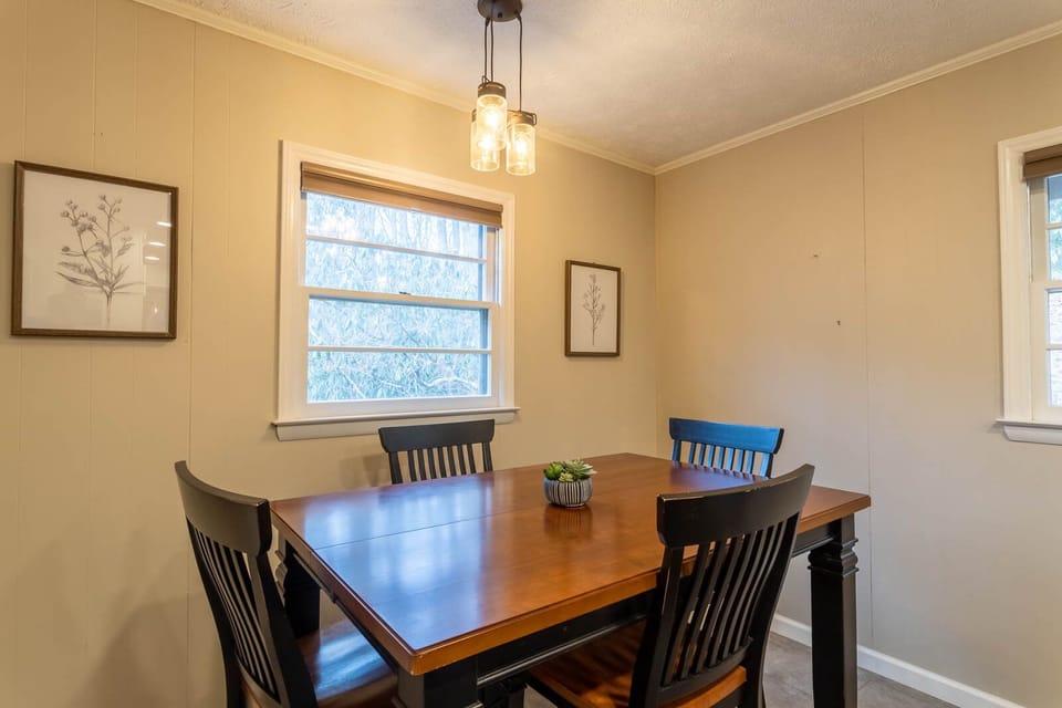 Dining Table and Kitchen Bar Seating for a Full House