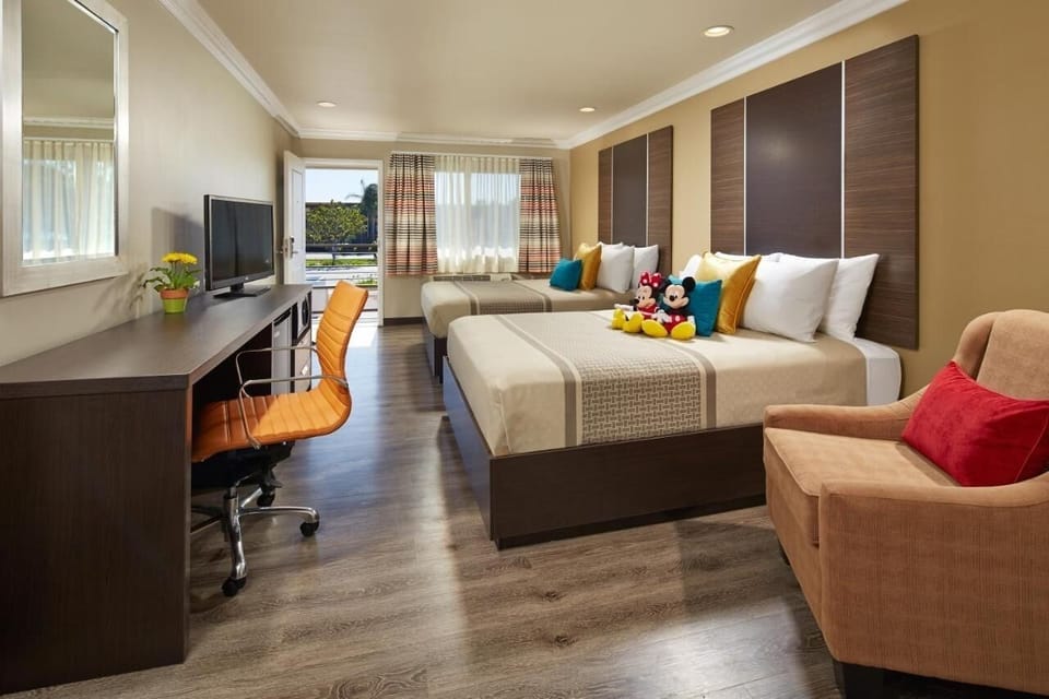 Stretch out on plush beds after a full day exploring.