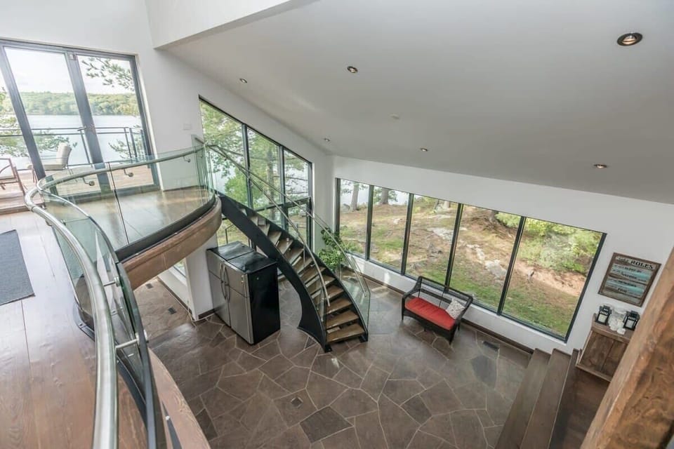 Overlooking the kitchen