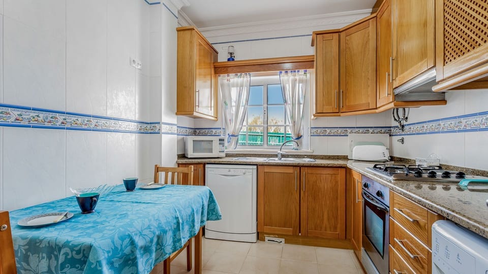 This kitchen comes equipped with everything you might ask for during your stay #practical #wonderful