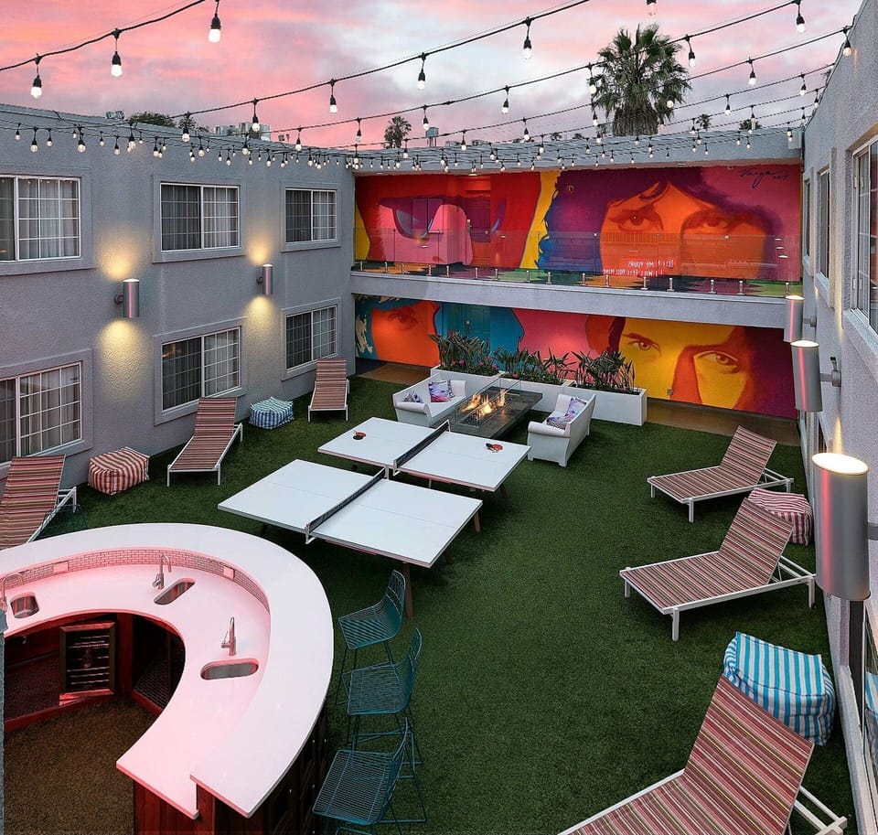 Soak up twilight vibes across the spacious courtyard retreat.