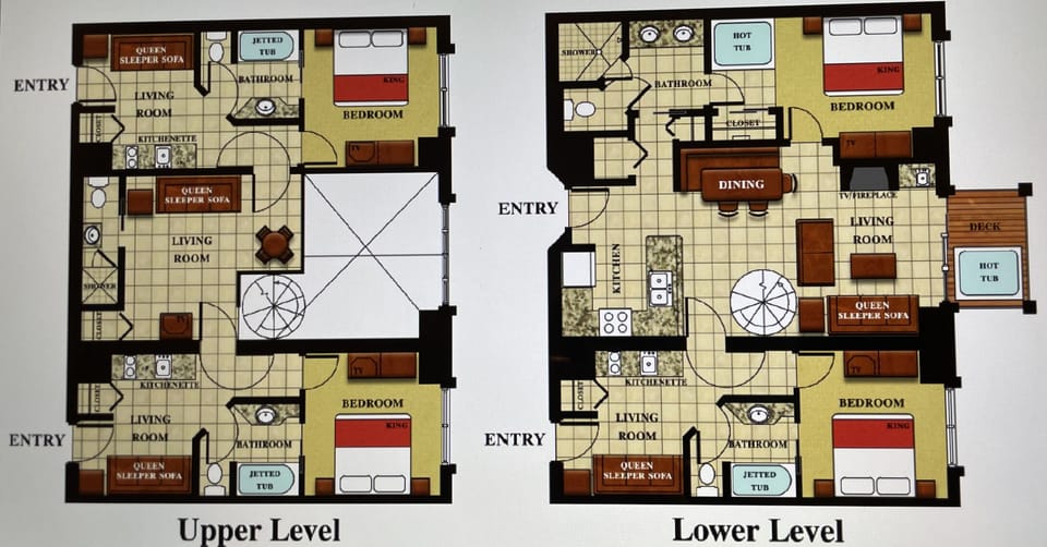 Two story master/w loft, plus 3 lock off studio units/w full bths & kitchenettes