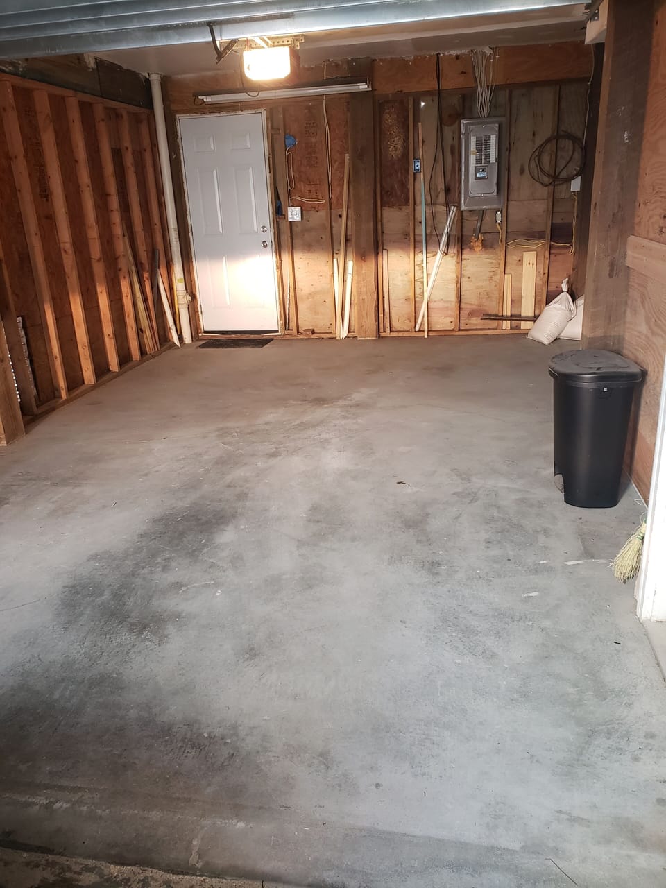 Garage with parking space for one car, also spot for another car in the driveway
