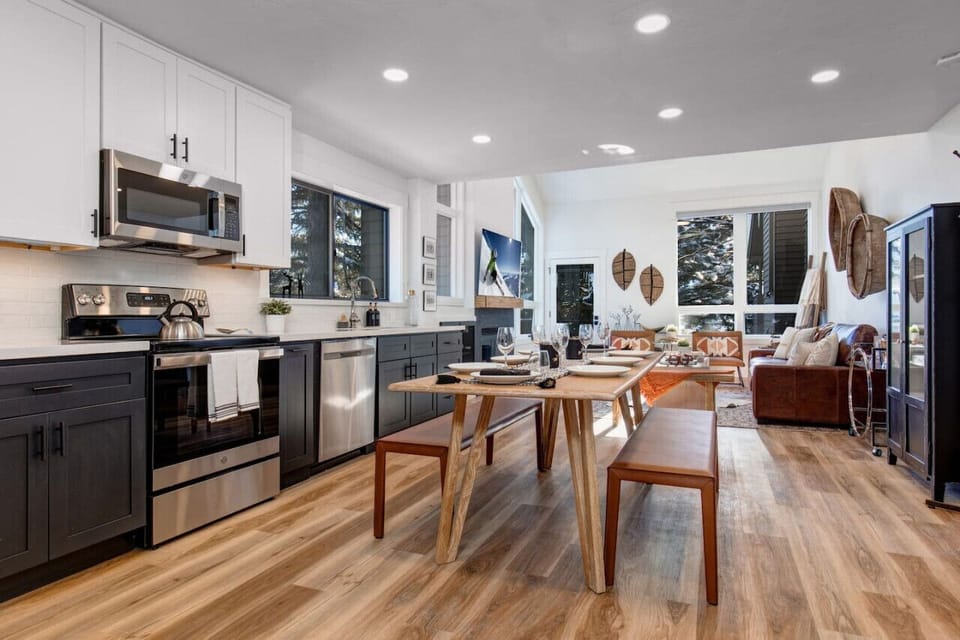 Kitchen with dining table and seating for 6
