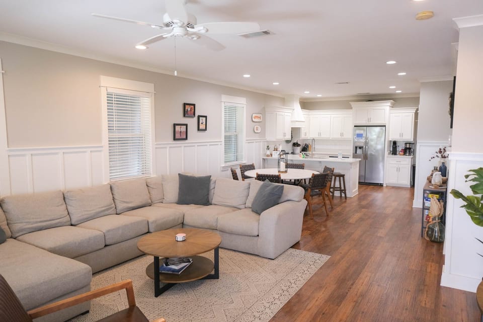 Plenty of space to spread out on the oversized couch