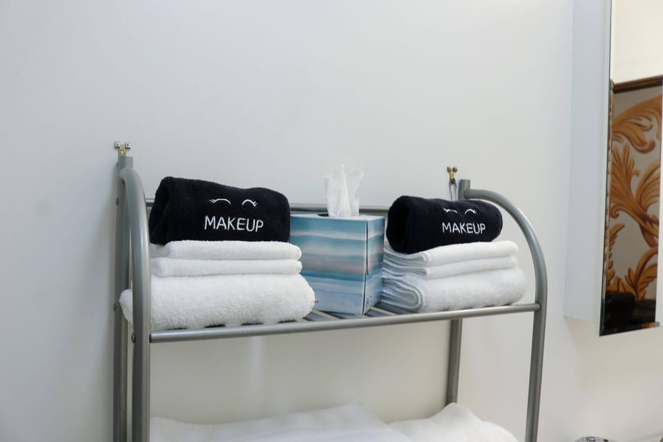 We provide special Black Washcloths for Make-up removal in addition to white