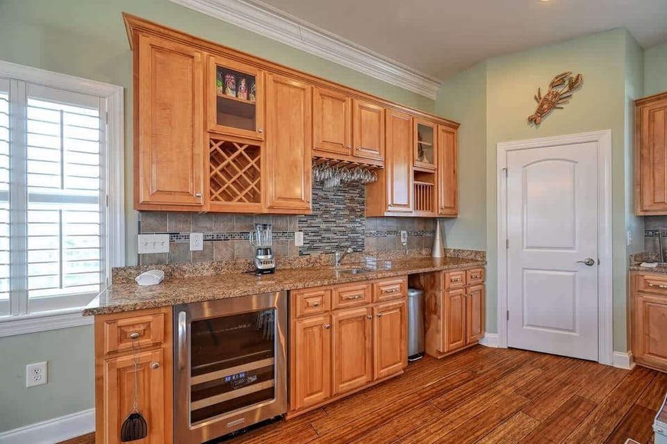 Kitchen with granite countertops