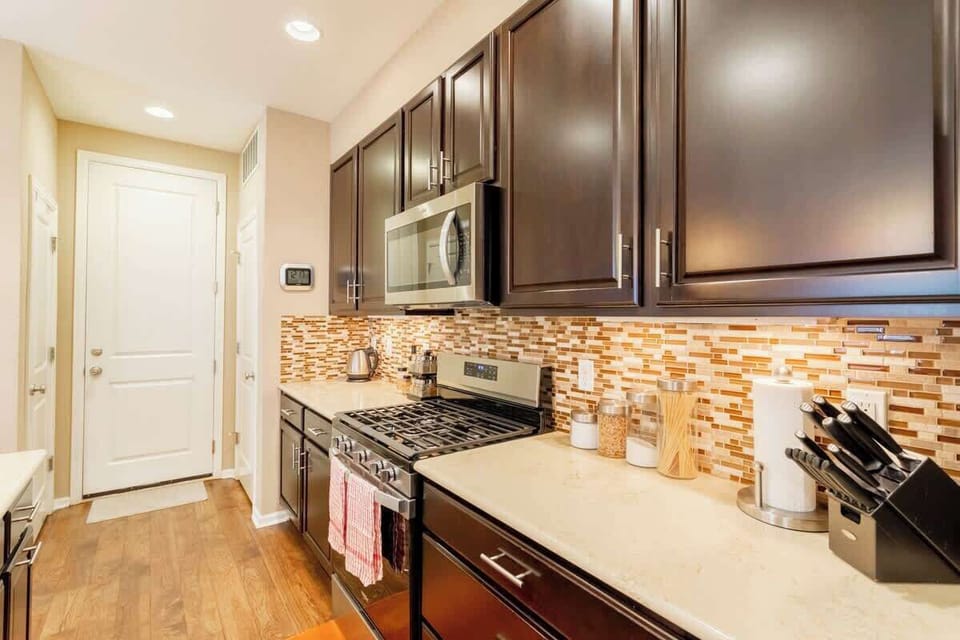 Kitchen with pantry storage