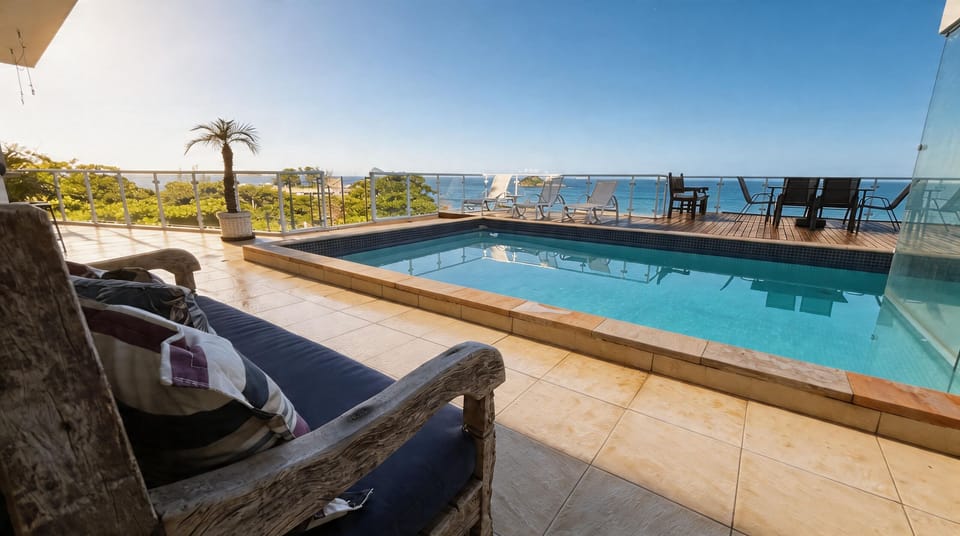 Swimming pool,Sea view