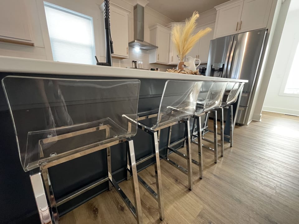 Ample modern kitchen is completely stocked with anything you will need!