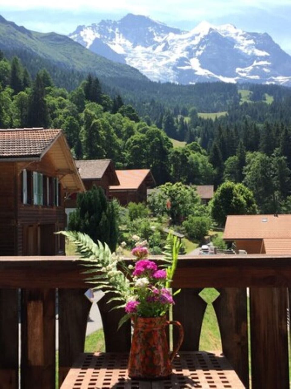 View from small balcony 