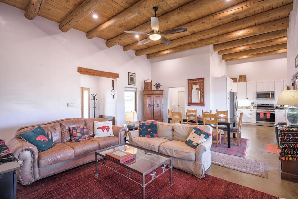 Open plan living with lots of windows to enjoy the views