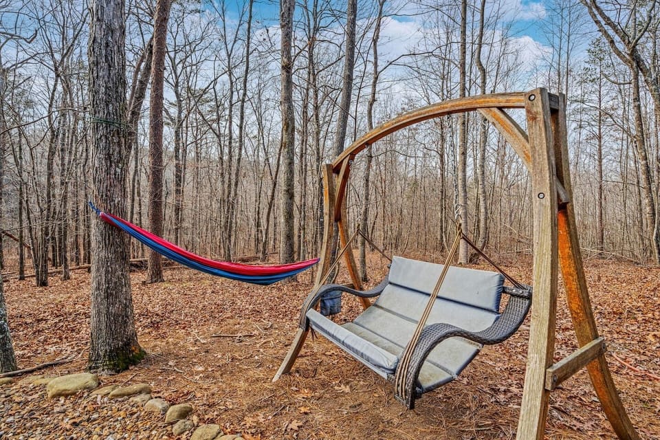 Relax on the swing and a hammock made for unwinding.
