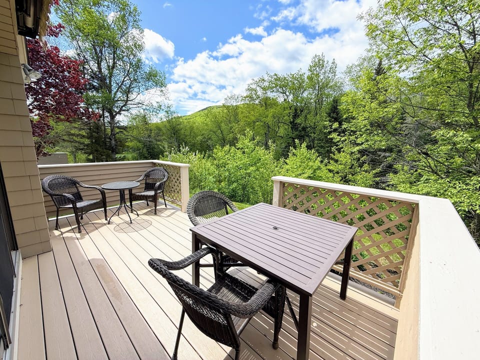 Rear deck on the Ammonoosuc river