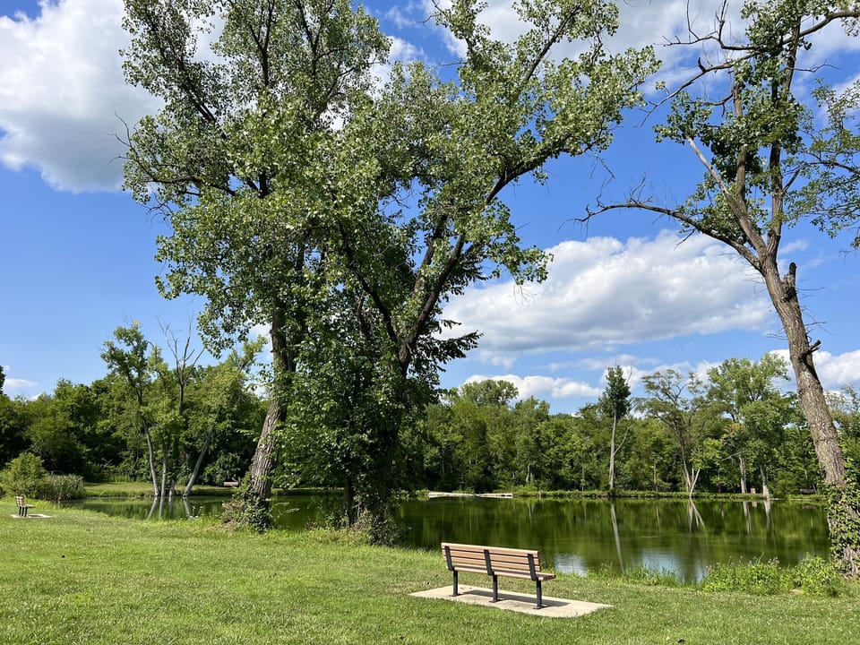Wellfield Park has a lovely pond and is a 5 minute drive.