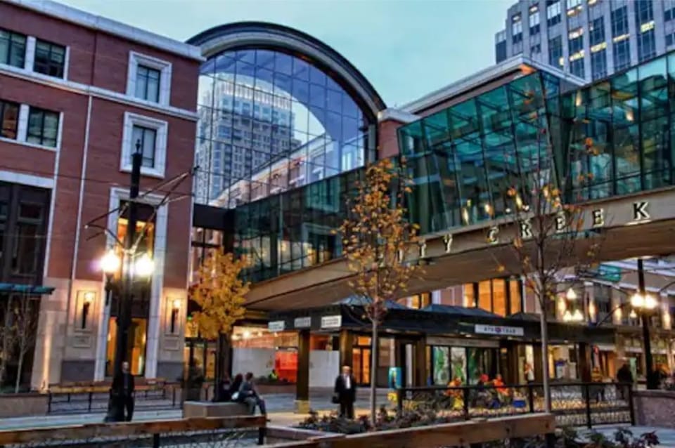 City Creek Mall shops just five blocks.