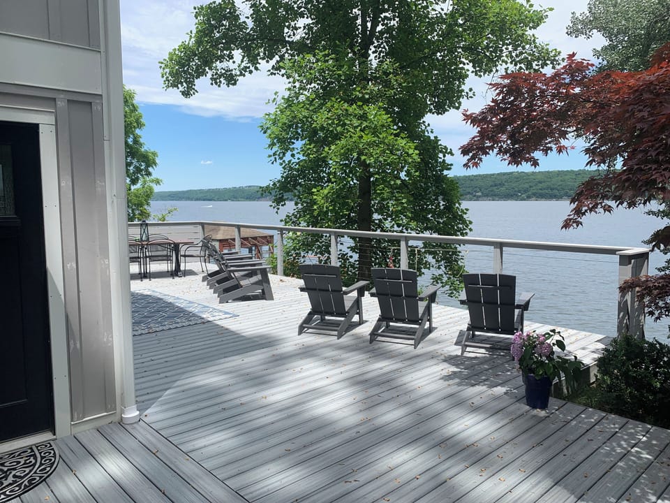 Views from first floor front door and deck