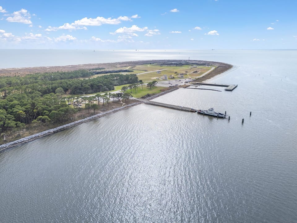 Aerial view of the Mobile Bay