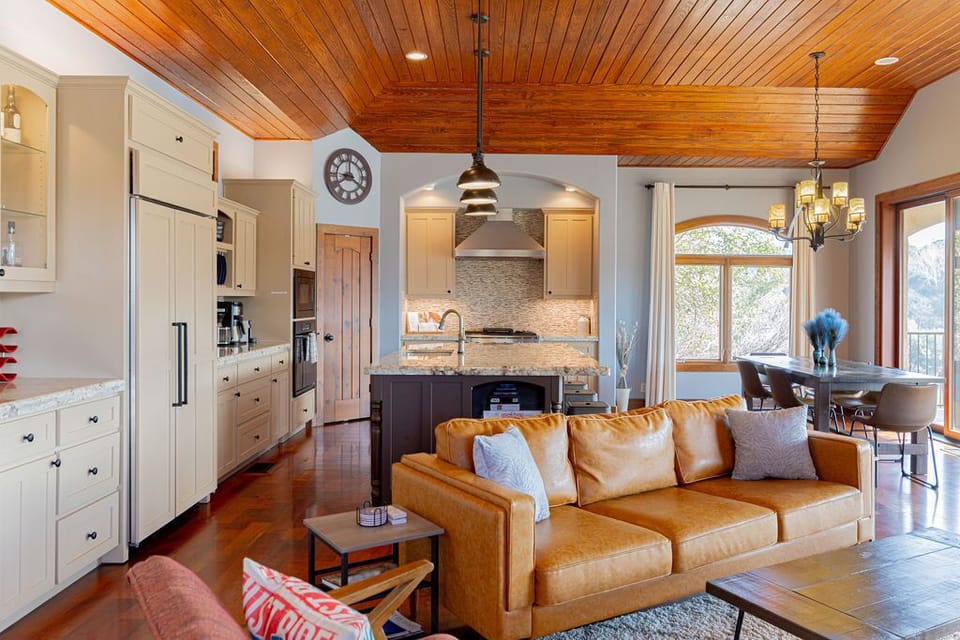 Living Area + Kitchen + Dining Area - Walker Luxury Vacation Rentals