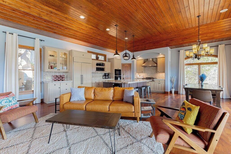 Living Area + Kitchen + Dining Area - Walker Luxury Vacation Rentals