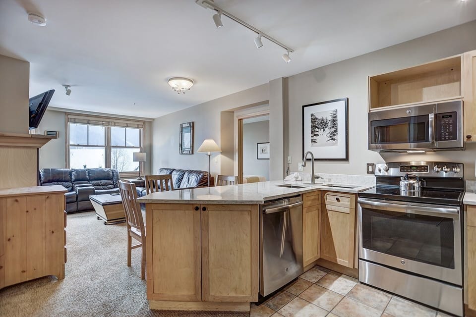 Indoors, Kitchen, Microwave, Oven, Couch